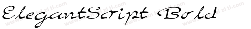 ElegantScript Bold字体转换